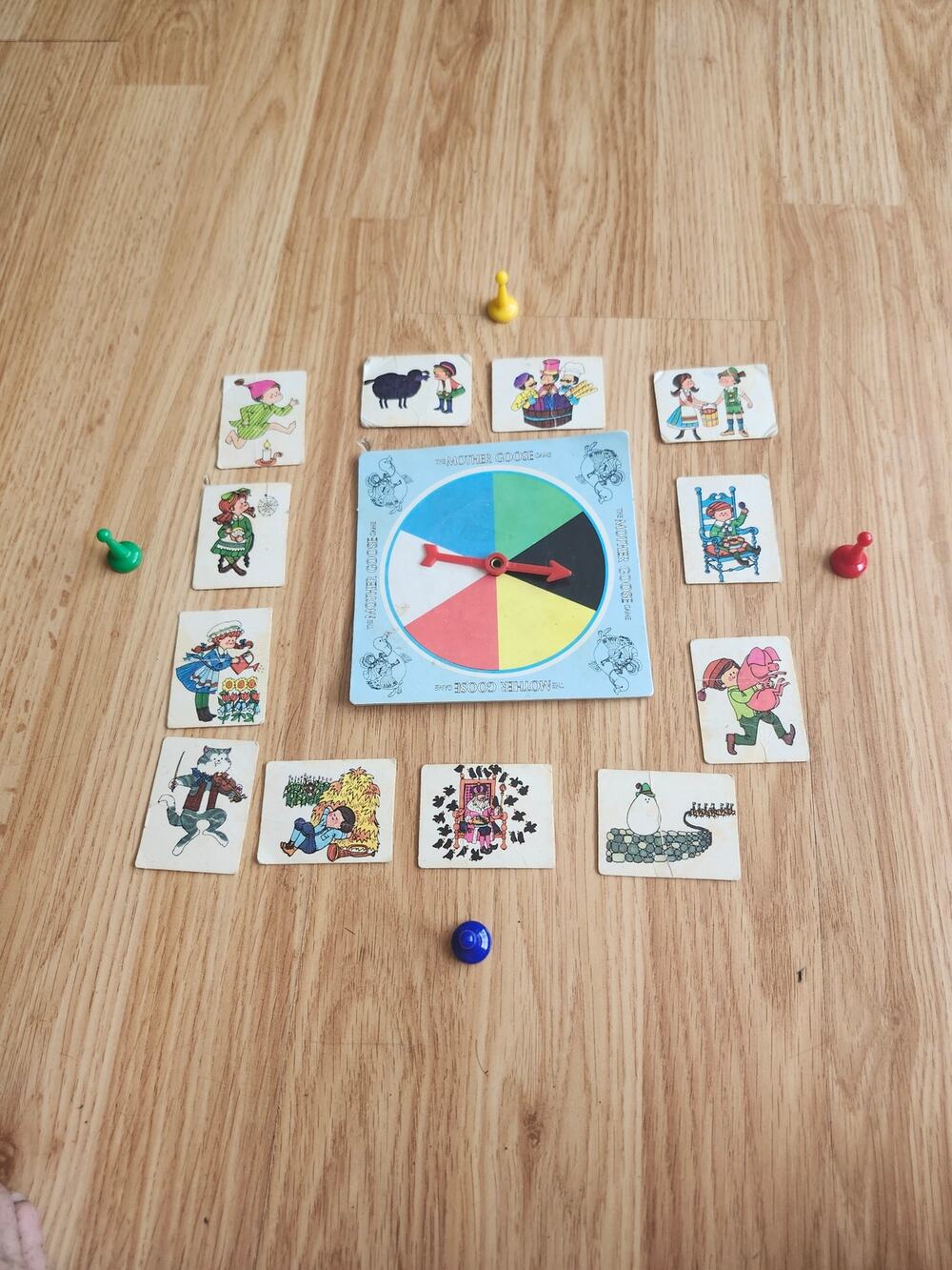 Vintage Cadaco Mother Goose Fairy Tale Board Game Replacement Cards Pawns Pieces